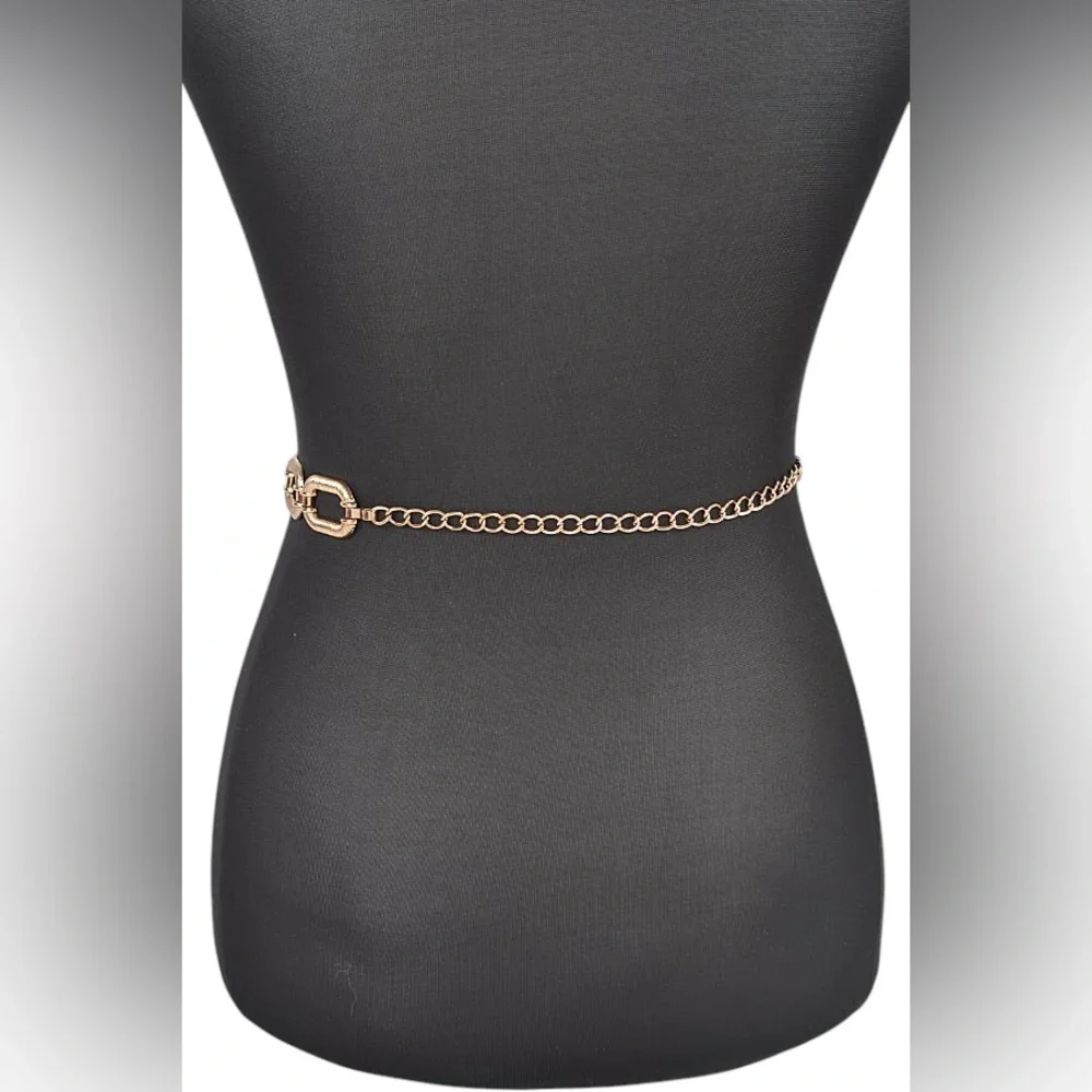 Plus Size Gold or Silver Chain Statement Belt